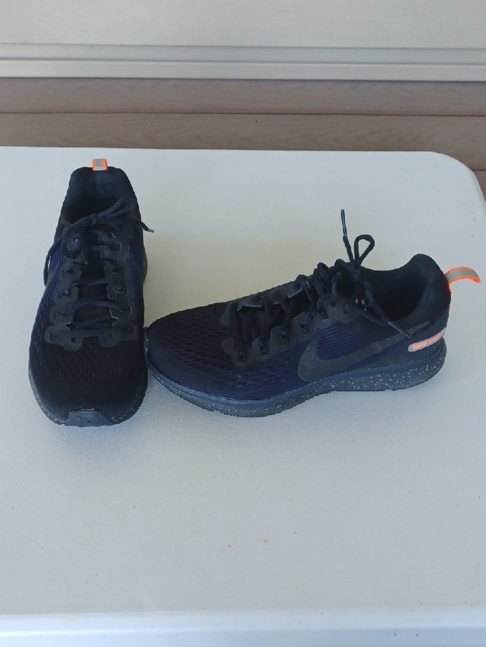 Nike Shield Pegasus 34 Sneakers, Women, size 8.5, Navy and Black